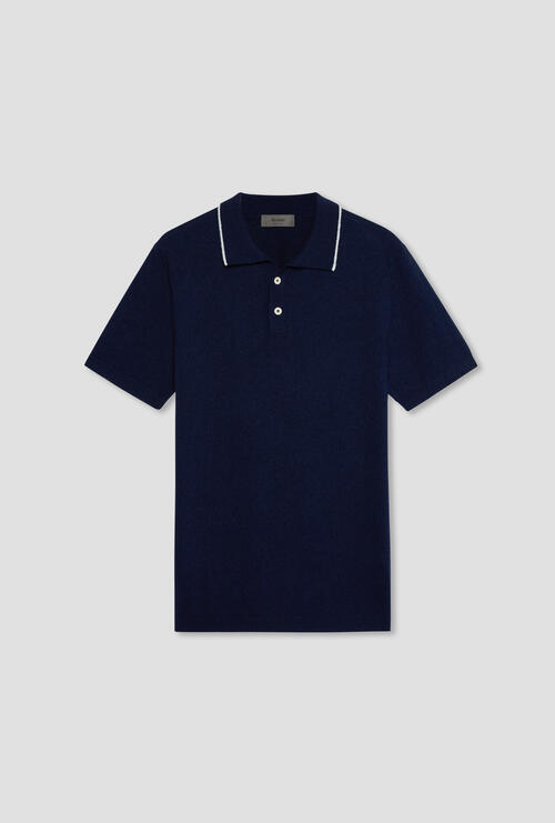 Polo bouclè Blu Navy