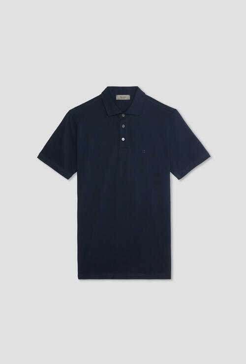 Polo in piquet Blu Navy