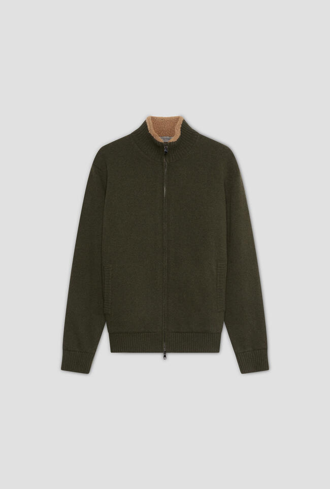 Knitted jacket with bouclè eco-fur MAIN - Ferrante | img vers.1300x/