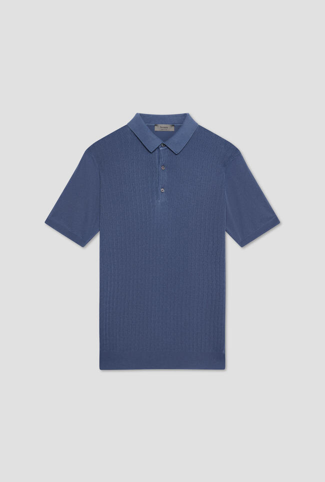 Knitted polo shirt with workmanship MAIN - Ferrante | img vers.1300x/