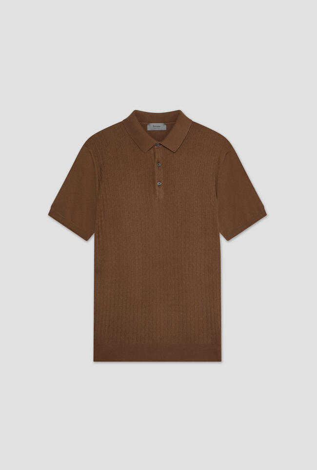 Knitted polo shirt with workmanship MAIN - Ferrante | img vers.1300x/