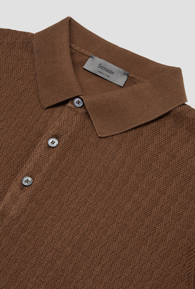 Knitted polo shirt with workmanship MAIN - Ferrante | img vers.1300x/