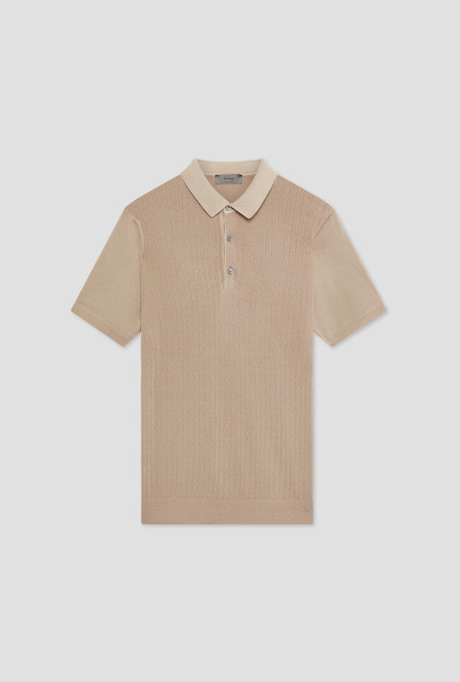 Knitted polo shirt with workmanship MAIN - Ferrante | img vers.1300x/