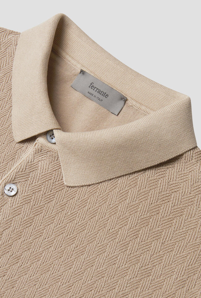 Knitted polo shirt with workmanship MAIN - Ferrante | img vers.1300x/