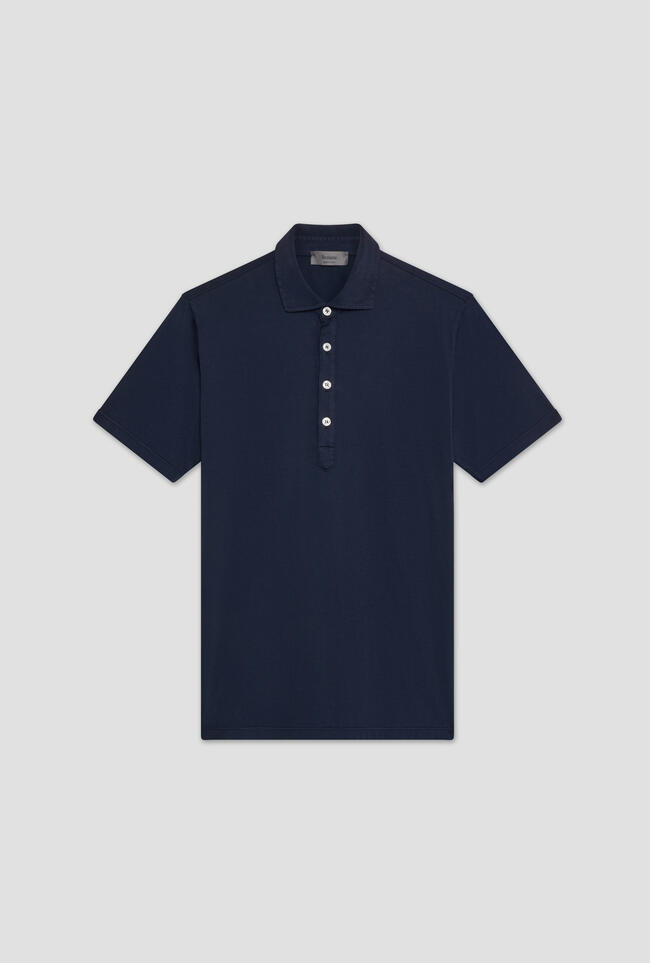 Garment dyed jersey polo shirt MAIN - Ferrante | img vers.1300x/