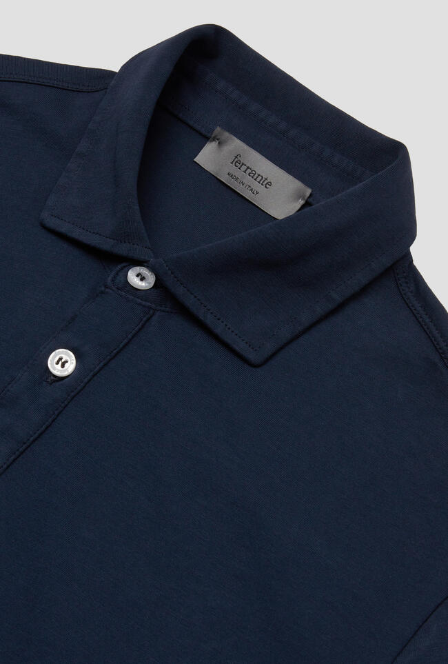 Garment dyed jersey polo shirt MAIN - Ferrante | img vers.1300x/