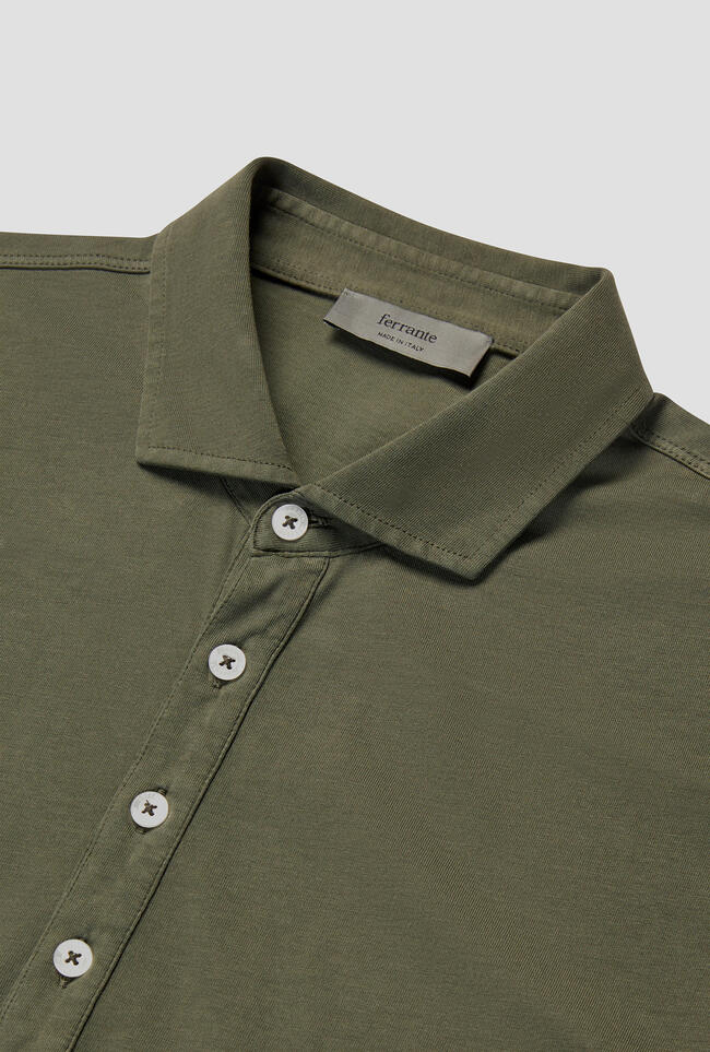 Garment dyed jersey polo shirt MAIN - Ferrante | img vers.1300x/