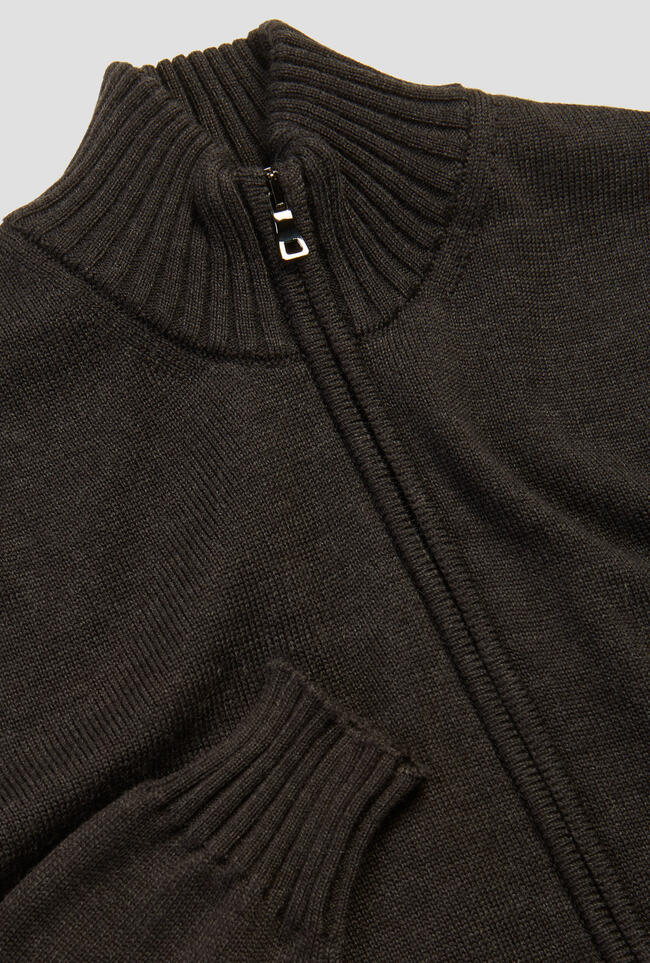 Full-zip jacket in combed merino wool ESSENTIAL - Ferrante | img vers.1300x/