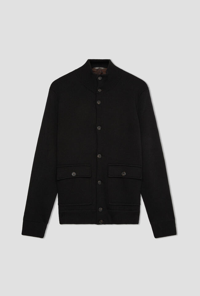 Lined bomber jacket in milano stitch MAIN - Ferrante | img vers.1300x/