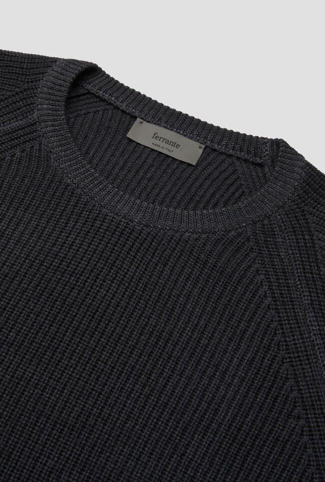 Garment dyed old raglan crew neck MAIN - Ferrante | img vers.1300x/