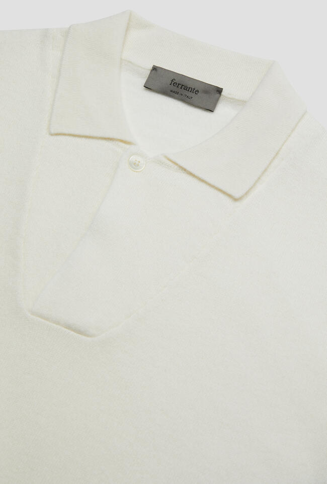 Carded wool buttonless polo shirt MAIN - Ferrante | img vers.1300x/