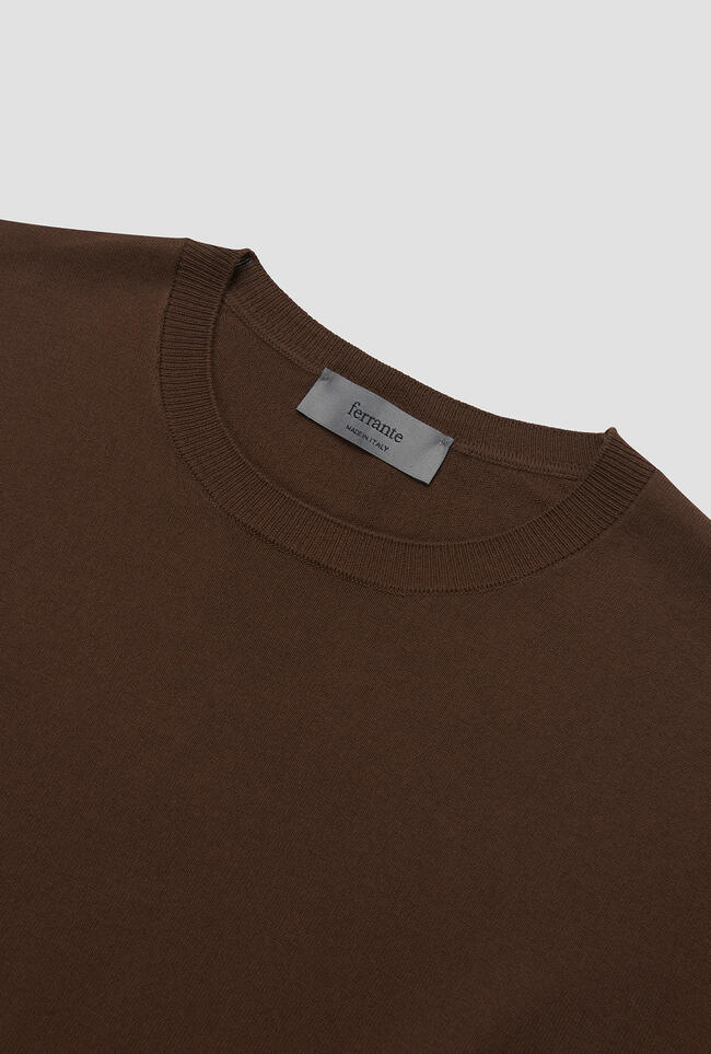 T-shirt in maglia in cotone ESSENTIAL - Ferrante | img vers.1300x/