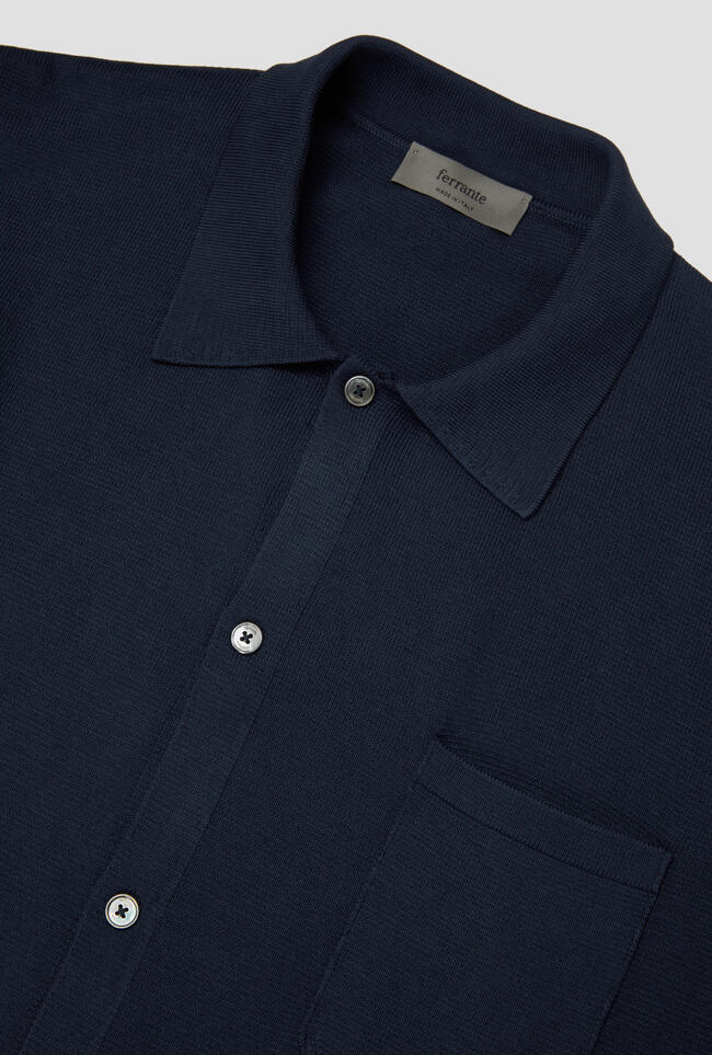 Camicia in maglia in cotone crepe MAIN - Ferrante | img vers.1300x/