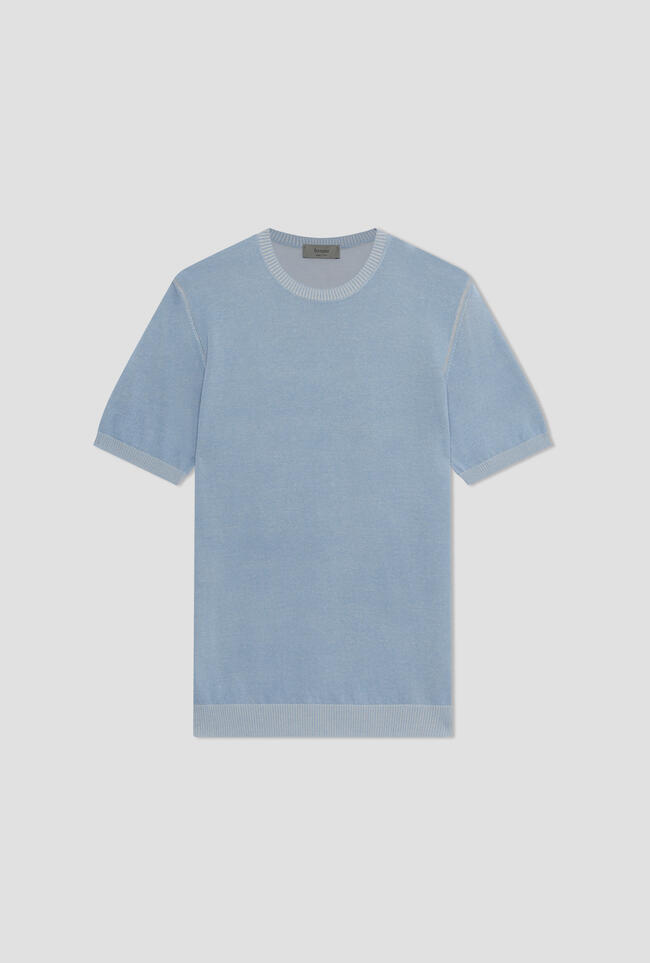 Cotton crepe vanisè crew neck MAIN - Ferrante | img vers.1300x/