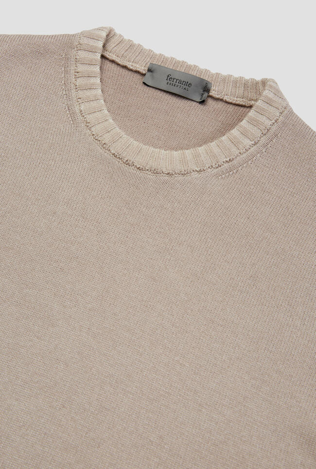 Garmentn dyed two yarn crew neck ESSENTIAL - Ferrante | img vers.1300x/