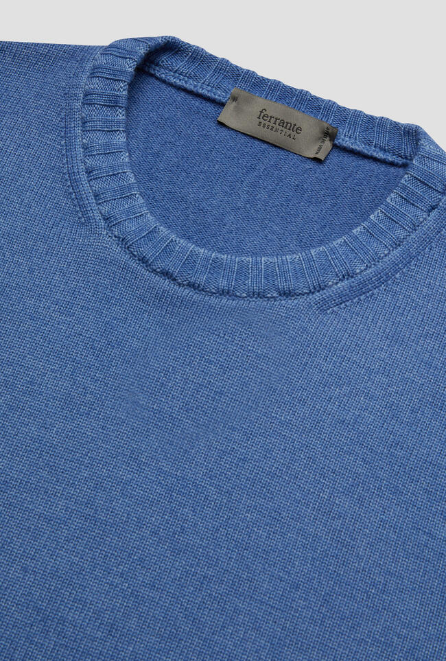 Garmentn dyed two yarn crew neck ESSENTIAL - Ferrante | img vers.1300x/