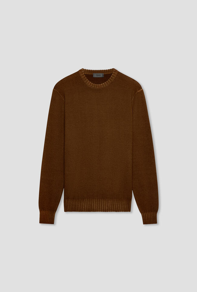 Garmentn dyed two yarn crew neck ESSENTIAL - Ferrante | img vers.1300x/