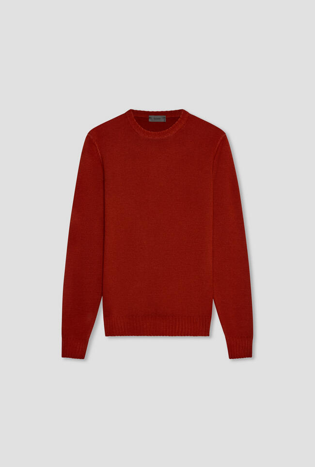 Garmentn dyed two yarn crew neck ESSENTIAL - Ferrante | img vers.1300x/