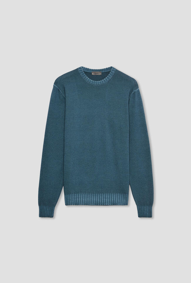 Garmentn dyed two yarn crew neck ESSENTIAL - Ferrante | img vers.1300x/