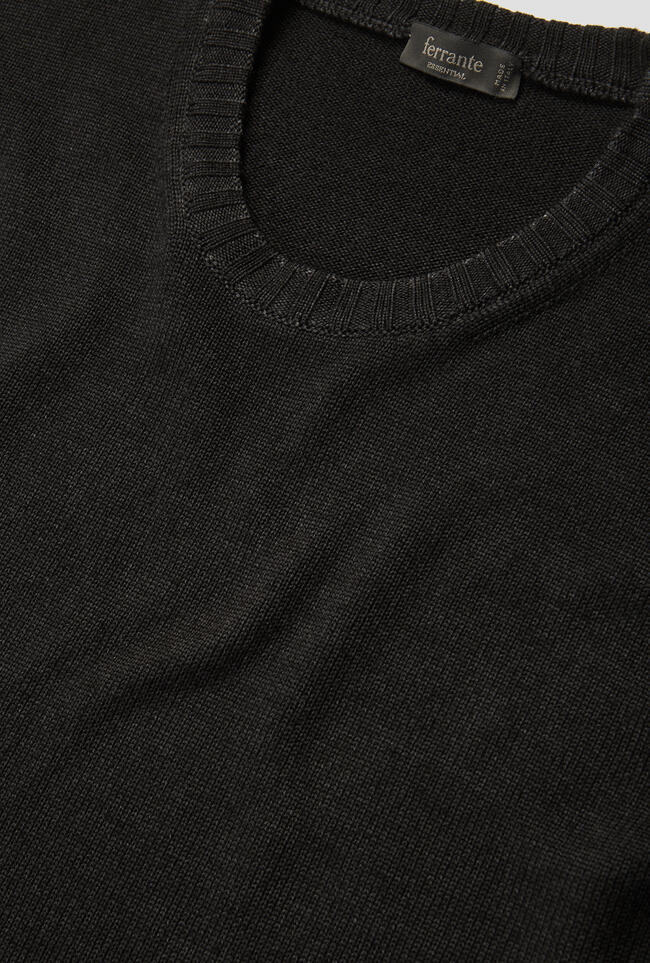 Garmentn dyed two yarn crew neck ESSENTIAL - Ferrante | img vers.1300x/