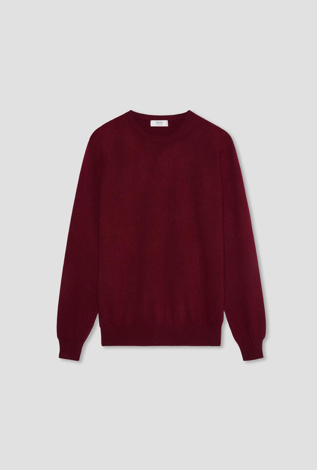 Pure cashmere crew neck ROYAL RED - Ferrante | img vers.1300x/