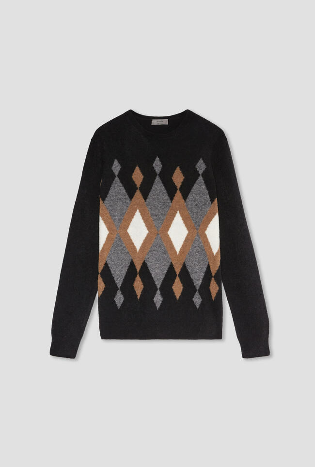 Intarsia bouclè crew neck MAIN - Ferrante | img vers.1300x/