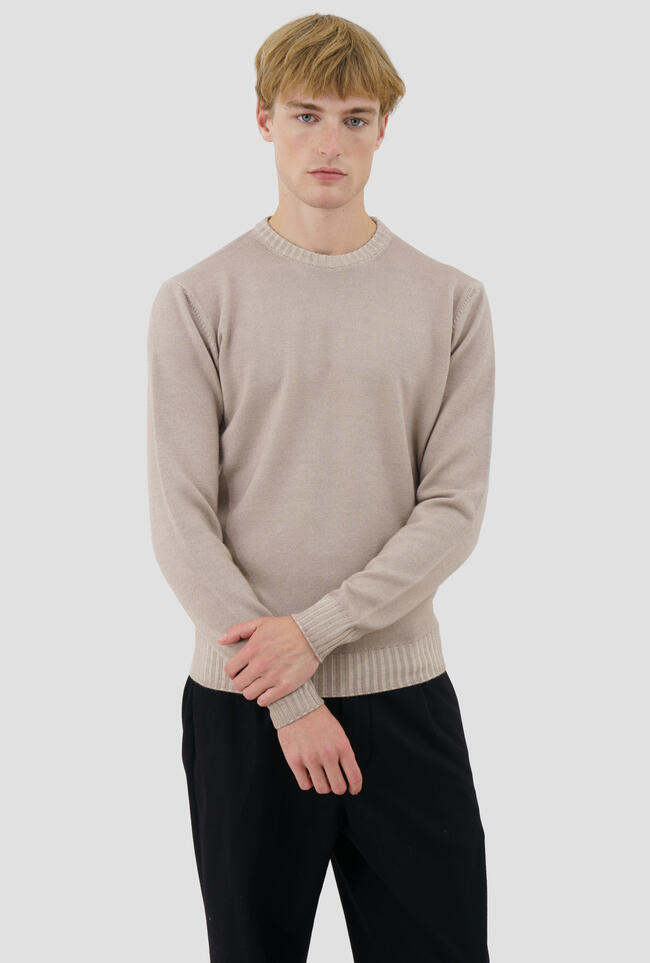 Garmentn dyed two yarn crew neck ESSENTIAL - Ferrante | img vers.1300x/