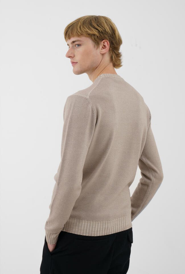 Garmentn dyed two yarn crew neck ESSENTIAL - Ferrante | img vers.1300x/