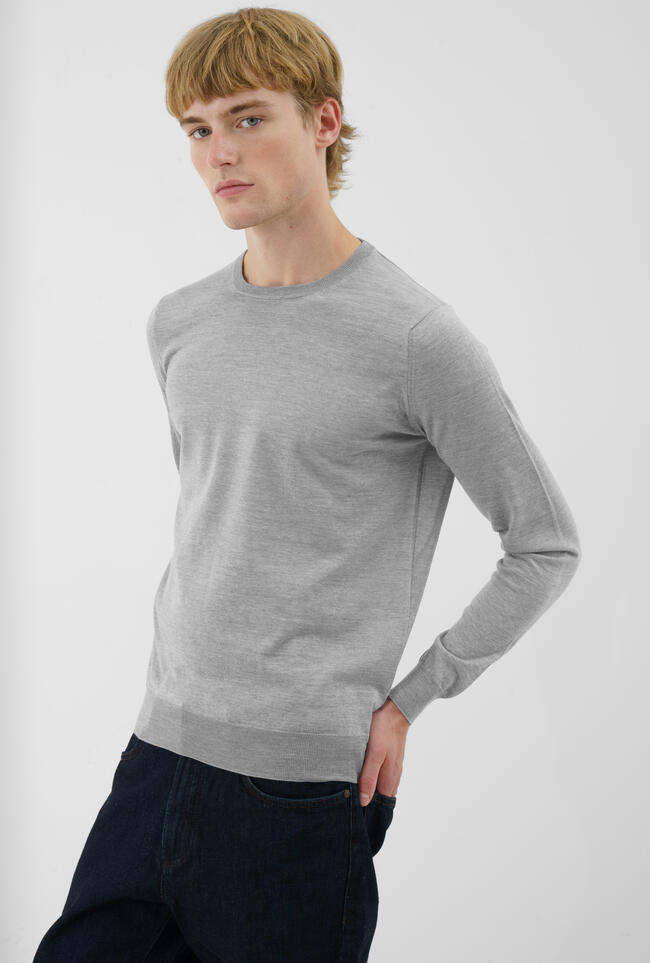 Ultralight wool crew neck ROYAL RED - Ferrante | img vers.1300x/