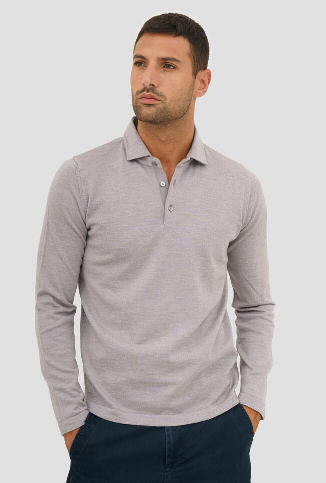 Knit polo with shirt collar ESSENTIAL - Ferrante | img vers.1300x/