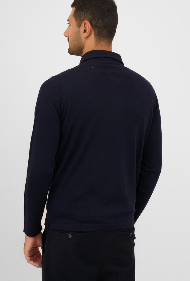 Knit polo with shirt collar ESSENTIAL - Ferrante | img vers.1300x/