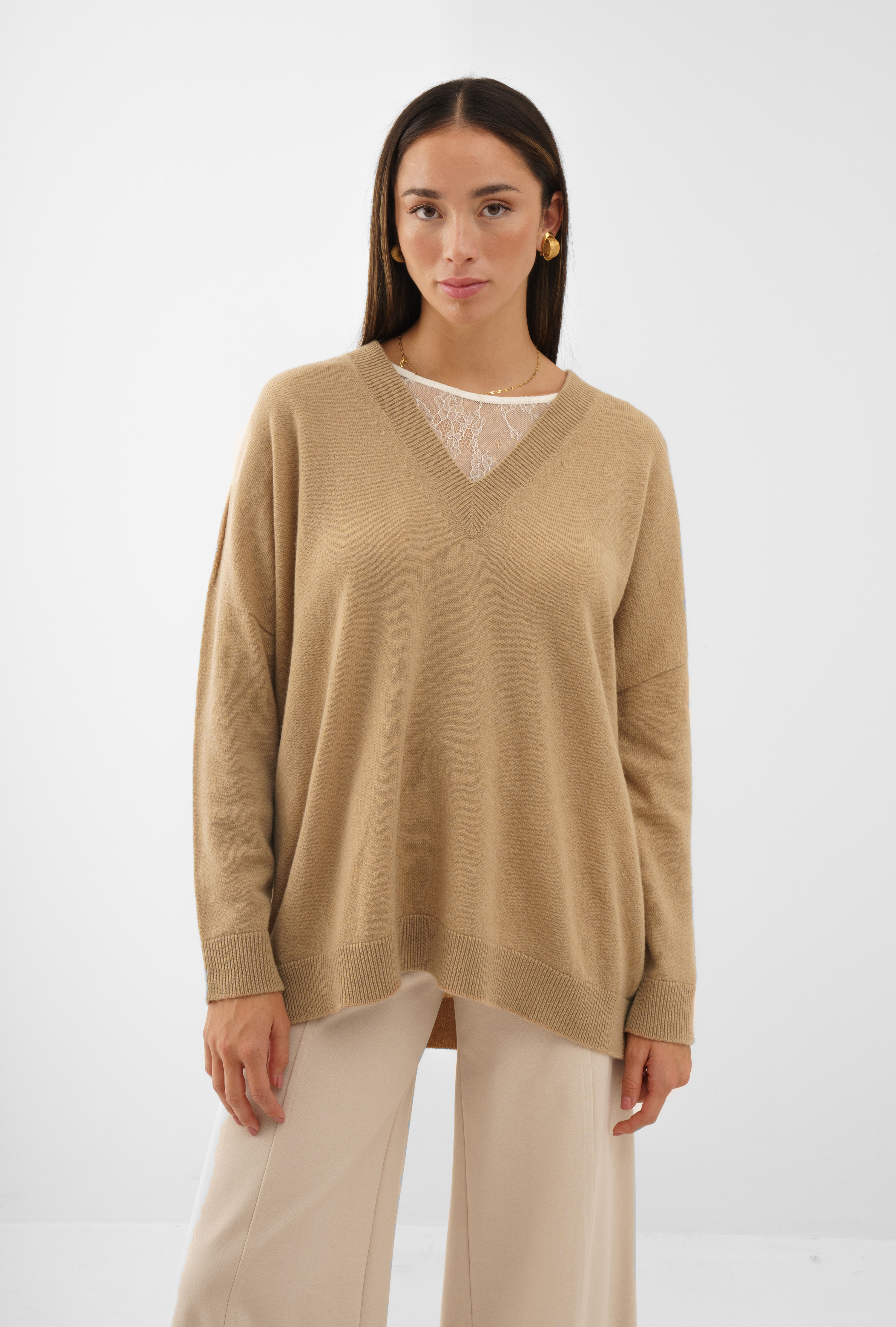 Cashmere oversize outlet pullover